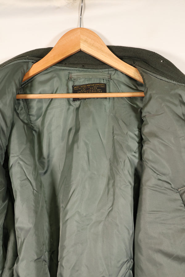 1950年代　LARGE　アメリカ空軍　初期型　MA-1　フライトジャケット　インターメディエイト　中古品