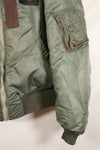 1950年代　推定40〜42程度　アメリカ空軍　B-15D　フライトジャケット　ボア改造品　パッチ付　中古品