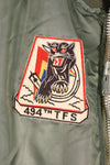 1950年代　推定40〜42程度　アメリカ空軍　B-15D　フライトジャケット　ボア改造品　パッチ付　中古品