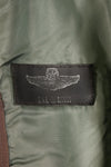 1950年代　推定40〜42程度　アメリカ空軍　B-15D　フライトジャケット　ボア改造品　パッチ付　中古品