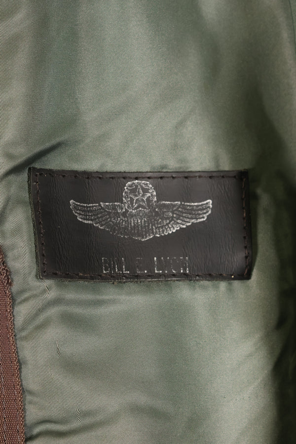 1950年代　推定40〜42程度　アメリカ空軍　B-15D　フライトジャケット　ボア改造品　パッチ付　中古品