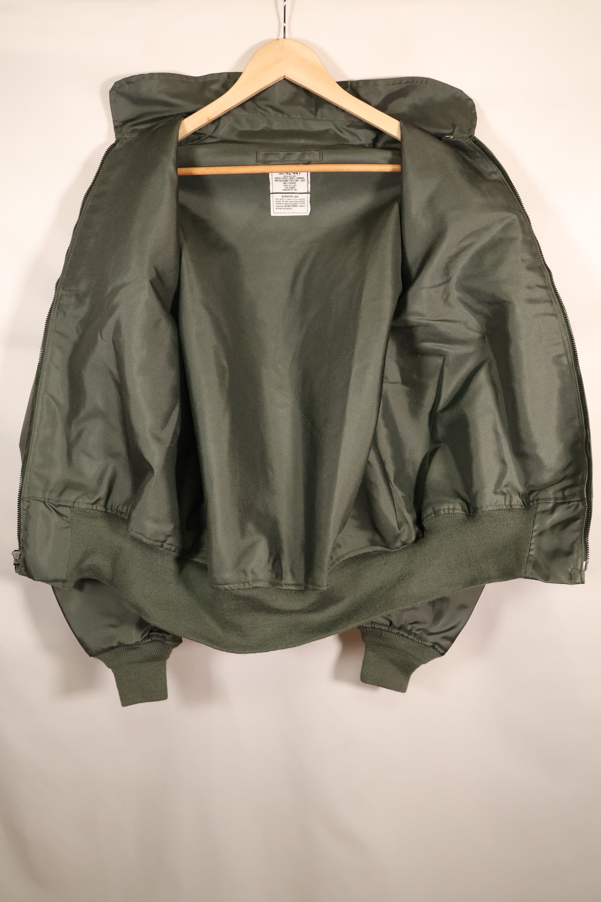 1995年契約　LARGE（42-44）　アメリカ軍　CWU-36P　フライトジャケット　ライトゾーン　中古品