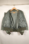 1950年代　推定40〜42程度　アメリカ空軍　B-15D　フライトジャケット　ボア改造品　パッチ付　中古品