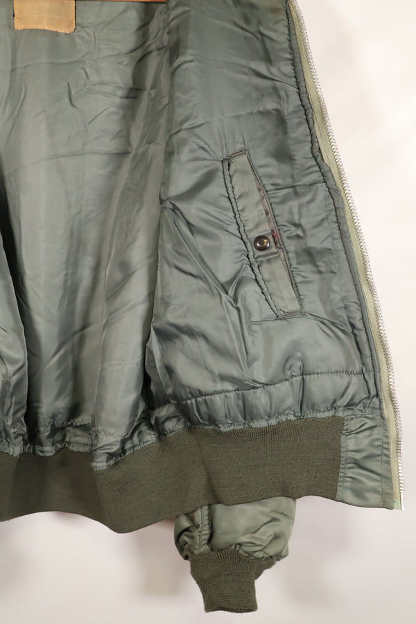 1950年代　推定40〜42程度　アメリカ空軍　B-15D　フライトジャケット　ボア改造品　パッチ付　中古品