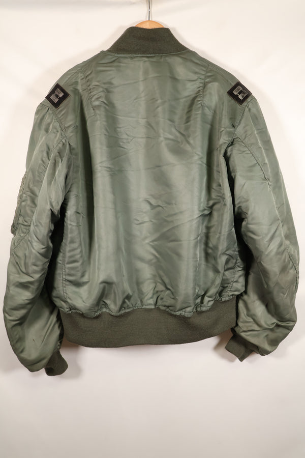 1950年代　推定40〜42程度　アメリカ空軍　B-15D　フライトジャケット　ボア改造品　パッチ付　中古品