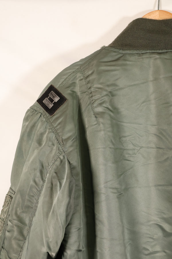 1950年代　推定40〜42程度　アメリカ空軍　B-15D　フライトジャケット　ボア改造品　パッチ付　中古品