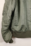1950年代　推定40〜42程度　アメリカ空軍　B-15D　フライトジャケット　ボア改造品　パッチ付　中古品