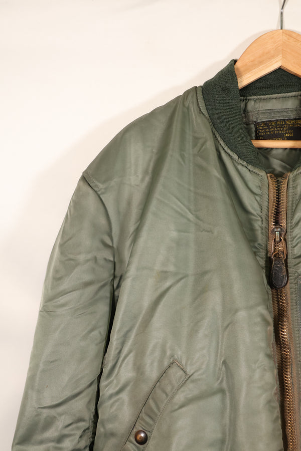 1950年代　LARGE　アメリカ空軍　初期型　MA-1　フライトジャケット　インターメディエイト　中古品 　B