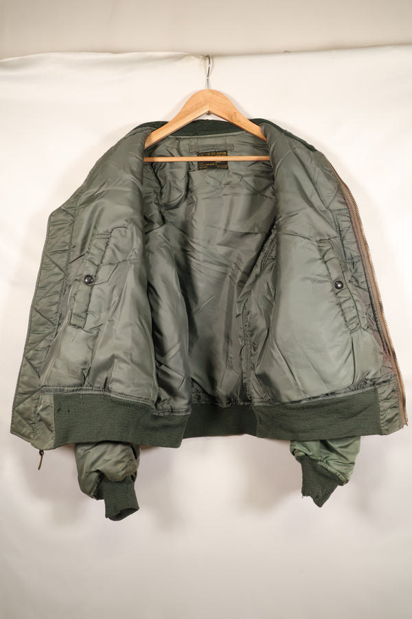 1950年代　LARGE　アメリカ空軍　初期型　MA-1　フライトジャケット　インターメディエイト　中古品 　B