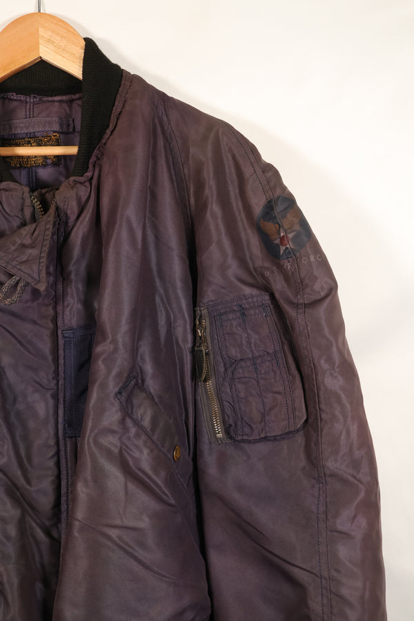 1950年代　LARGE　アメリカ空軍　N2-A　フライトジャケット　フード改造個体　中古品