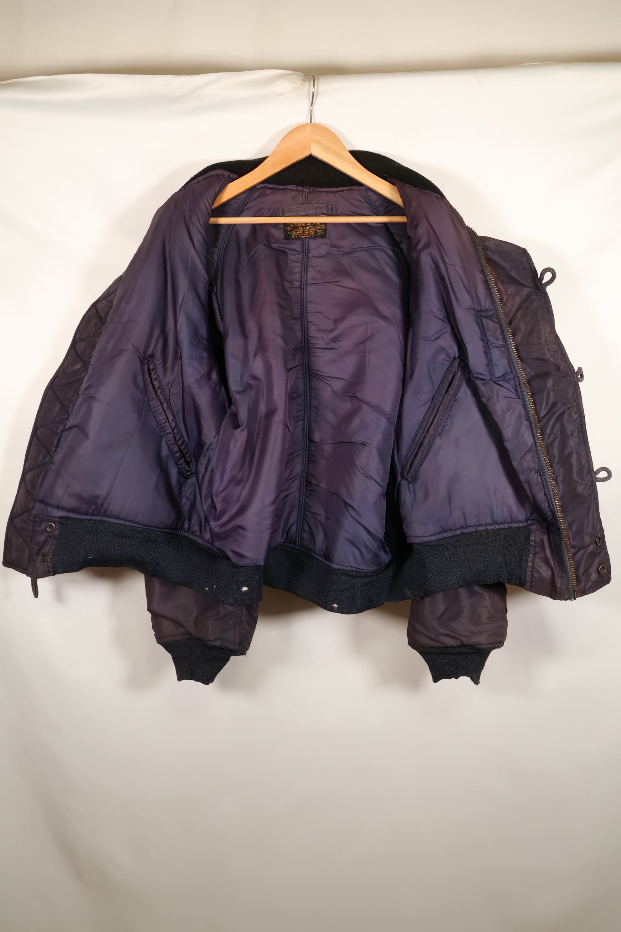 1950年代　LARGE　アメリカ空軍　N2-A　フライトジャケット　フード改造個体　中古品