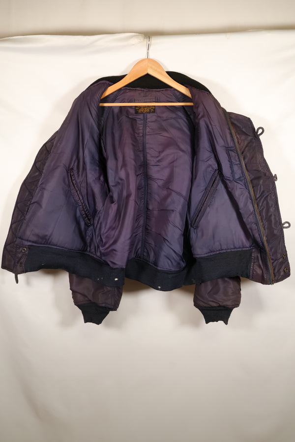 1950年代　LARGE　アメリカ空軍　N2-A　フライトジャケット　フード改造個体　中古品