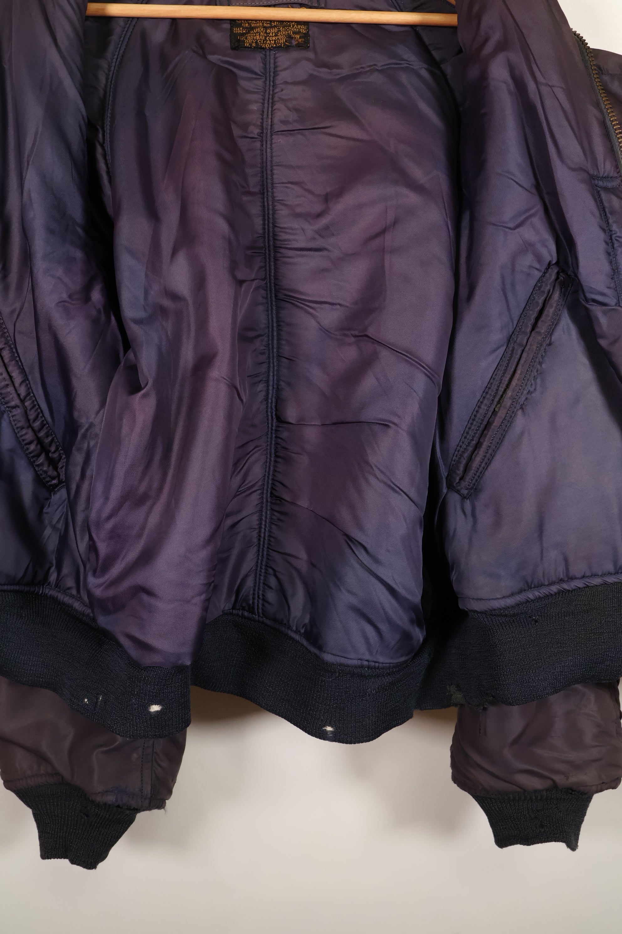 1950年代　LARGE　アメリカ空軍　N2-A　フライトジャケット　フード改造個体　中古品