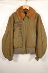 1940年代　サイズ 42　WWII　アメリカ陸軍航空隊　B-15　フライトジャケット　カレンダー加工生地　中古品