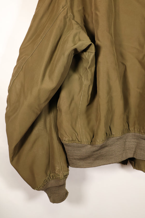 1940年代　サイズ 42　WWII　アメリカ陸軍航空隊　B-15　フライトジャケット　カレンダー加工生地　中古品