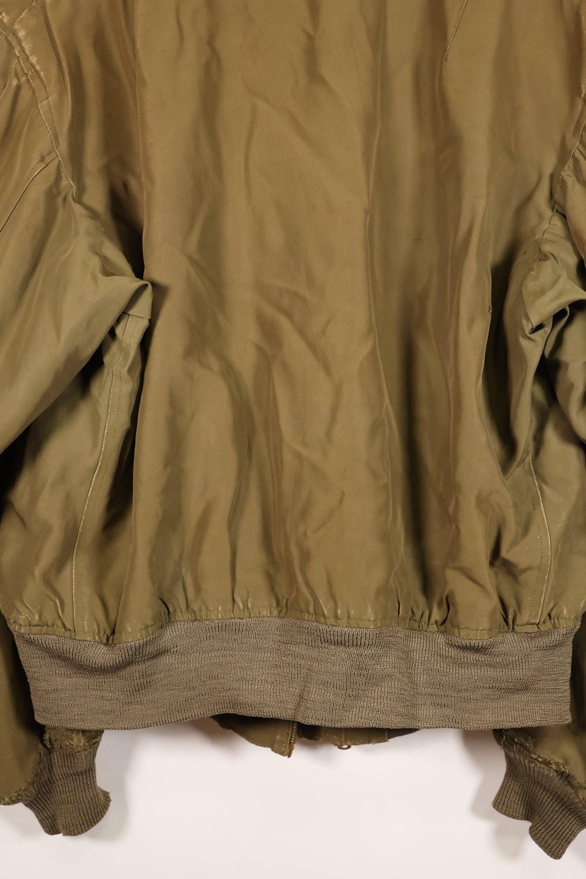 1940年代　サイズ 42　WWII　アメリカ陸軍航空隊　B-15　フライトジャケット　カレンダー加工生地　中古品