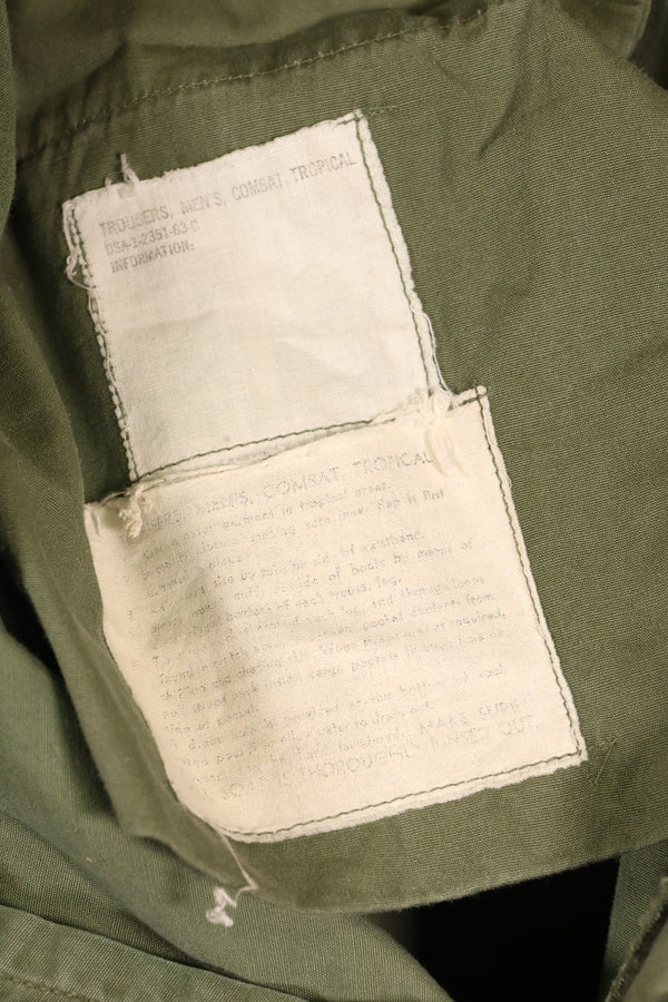 1963年契約　推定 M-S　1st Model ジャングルファティーグ　パンツ　退色あり　中古品