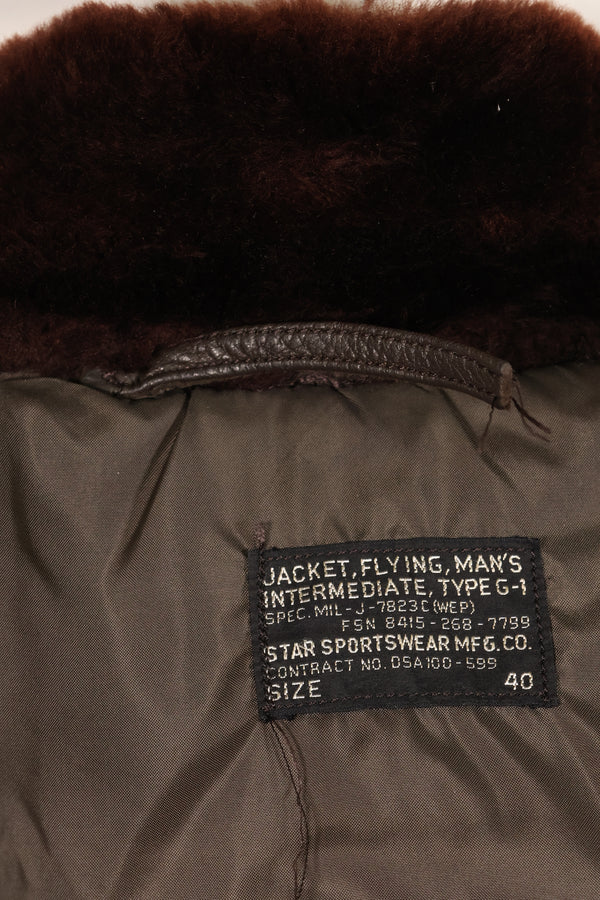 1960年代前半　サイズ40　アメリカ海軍　G-1　フライトジャケット　ほぼ未使用品　