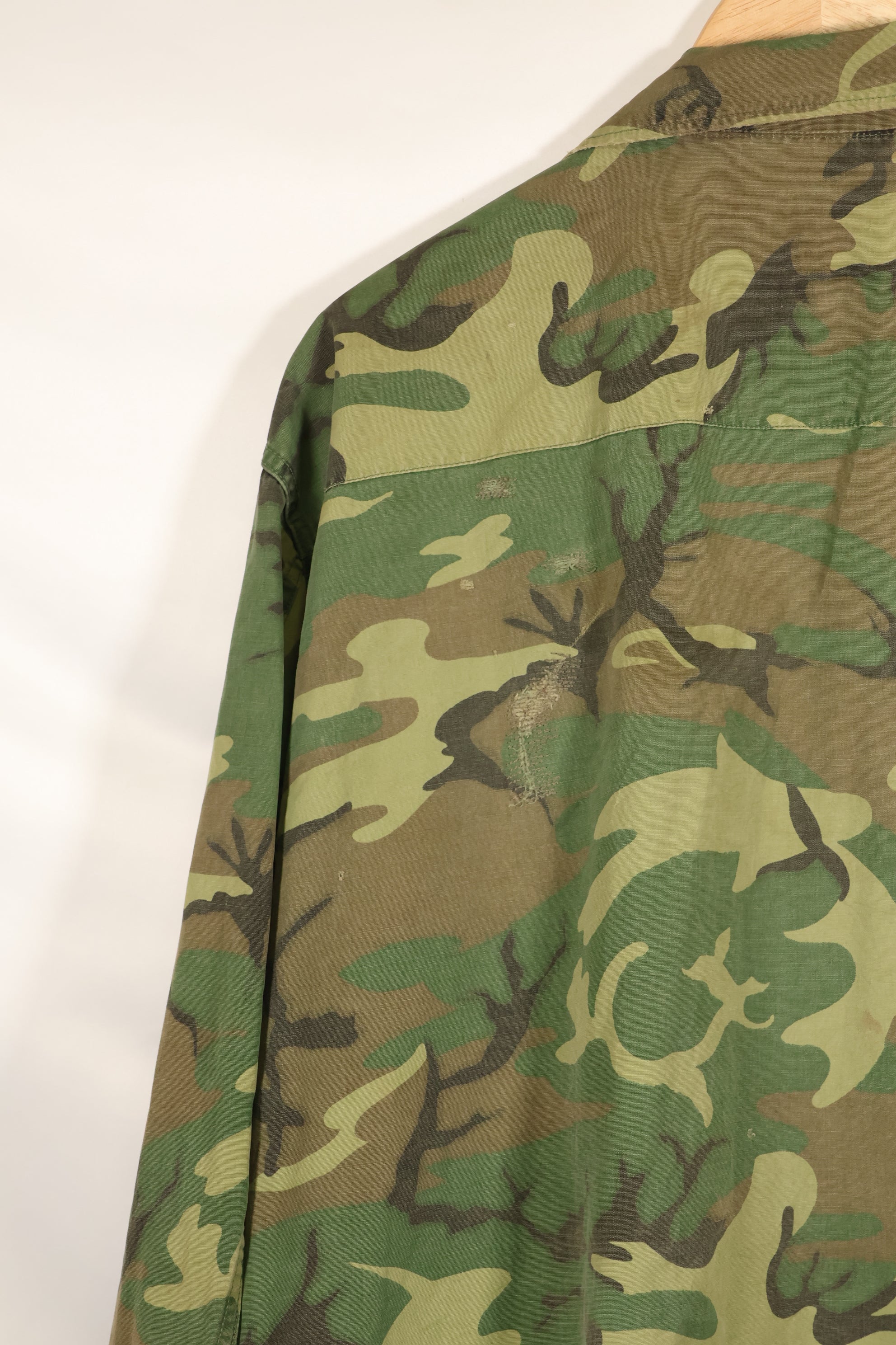 1966〜67年頃　X-L-R　ノンリップストップ　初期プリント　ERDL　ファティーグジャケット　中古品