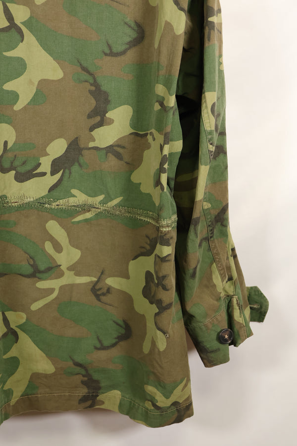 1966〜67年頃　X-L-R　ノンリップストップ　初期プリント　ERDL　ファティーグジャケット　中古品