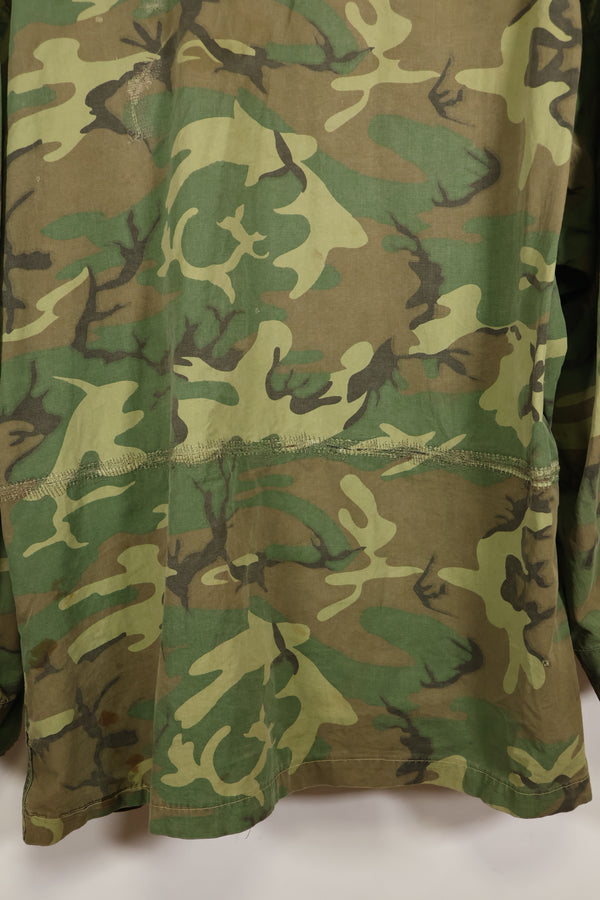 1966〜67年頃　X-L-R　ノンリップストップ　初期プリント　ERDL　ファティーグジャケット　中古品