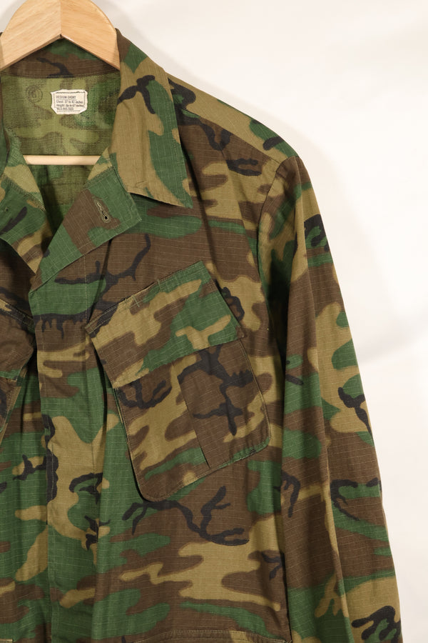 実物　1969年製　M-S　リップストップ　ERDL ファティーグジャケット　ブラウンリーフ  中古品