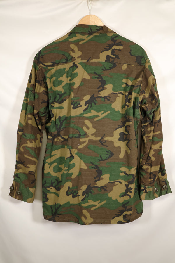 実物　1969年製　M-S　リップストップ　ERDL ファティーグジャケット　ブラウンリーフ  中古品