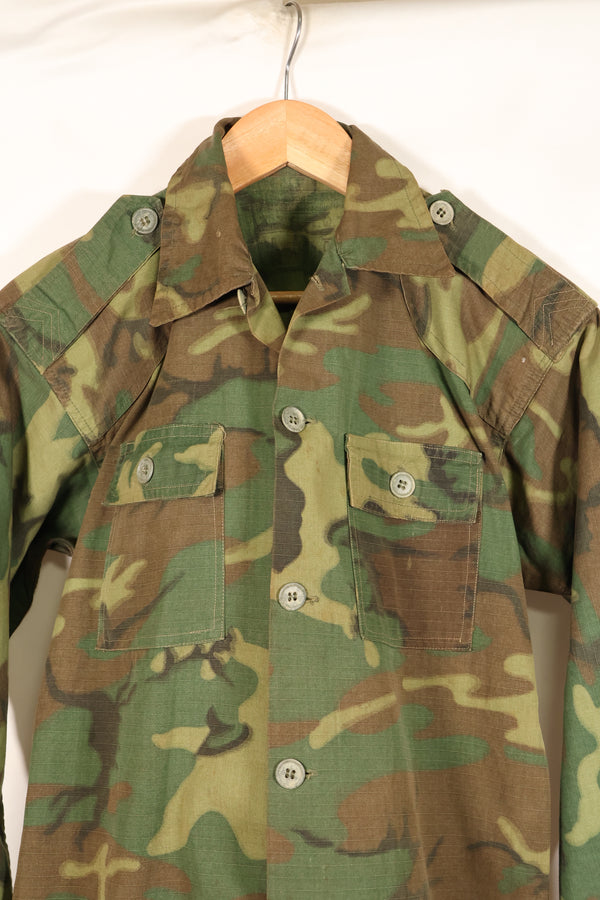 1960年代後半　南ベトナム軍　BDQ　M59　ERDL　リップストップ生地　シャツ　中古品