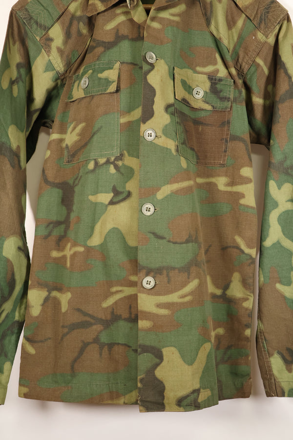 1960年代後半　南ベトナム軍　BDQ　M59　ERDL　リップストップ生地　シャツ　中古品