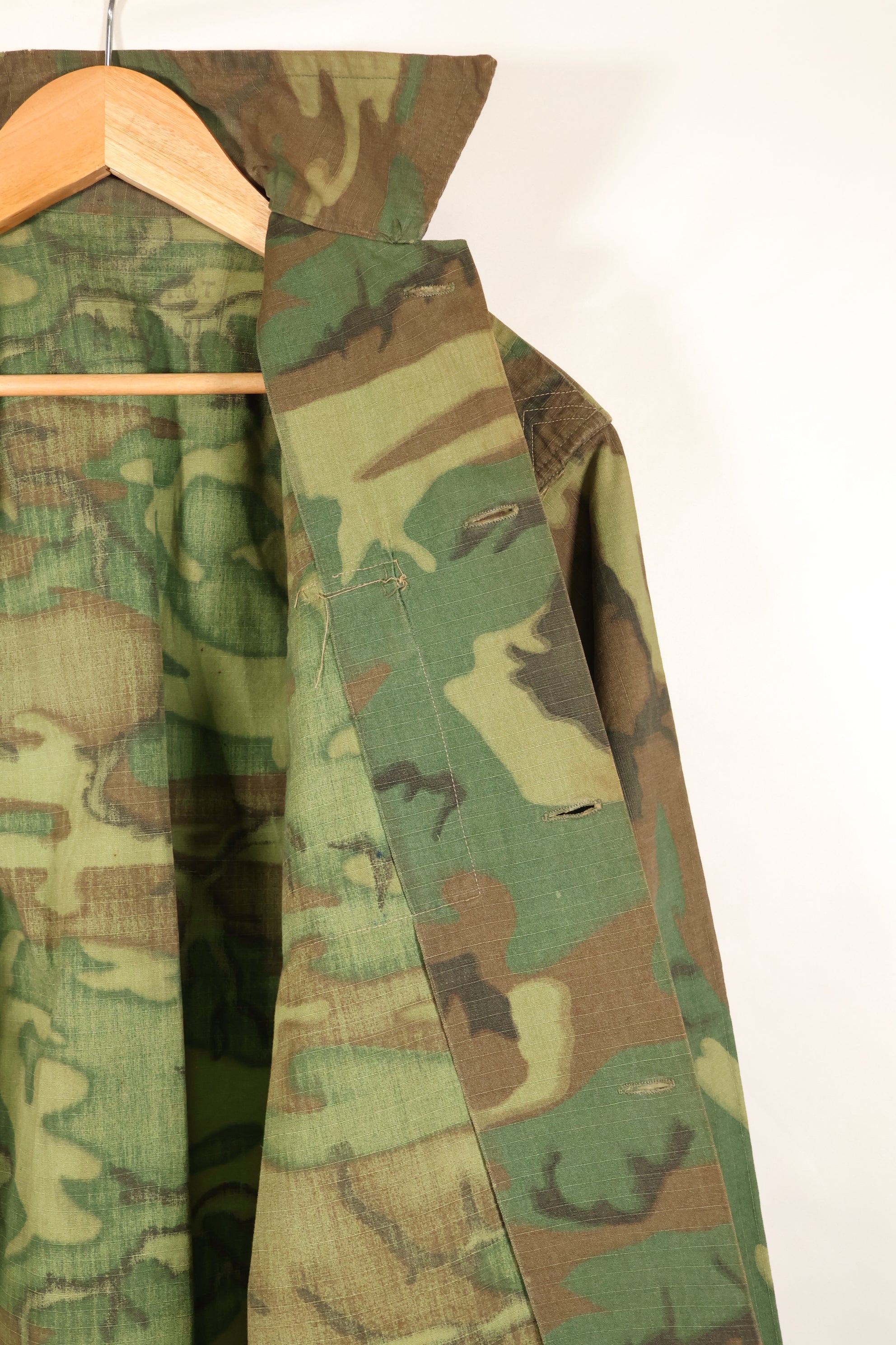 1960年代後半　南ベトナム軍　BDQ　M59　ERDL　リップストップ生地　シャツ　中古品