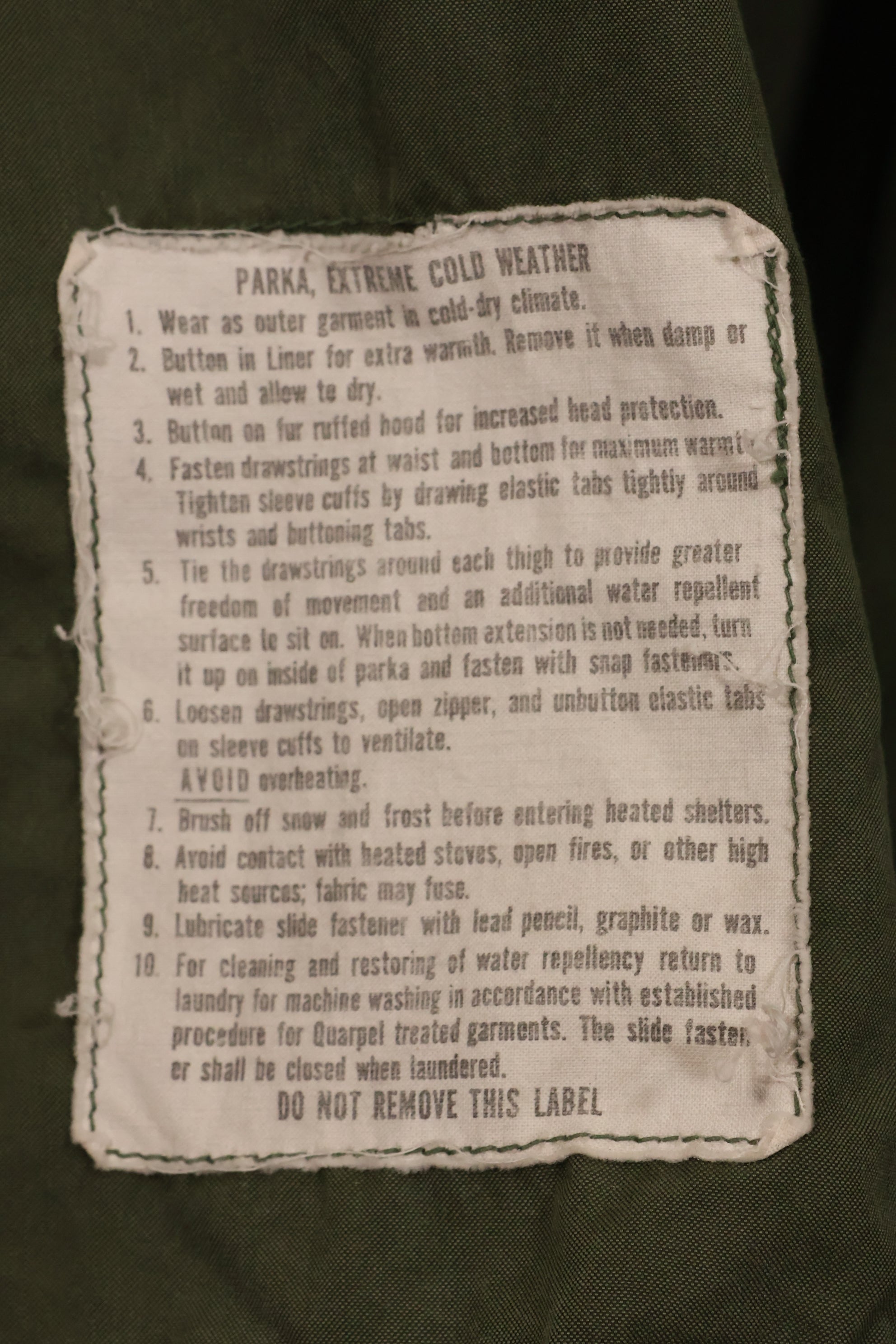 1974年契約　X-S-R　M65　フィールドパーカー　シェルのみ　中古品　A