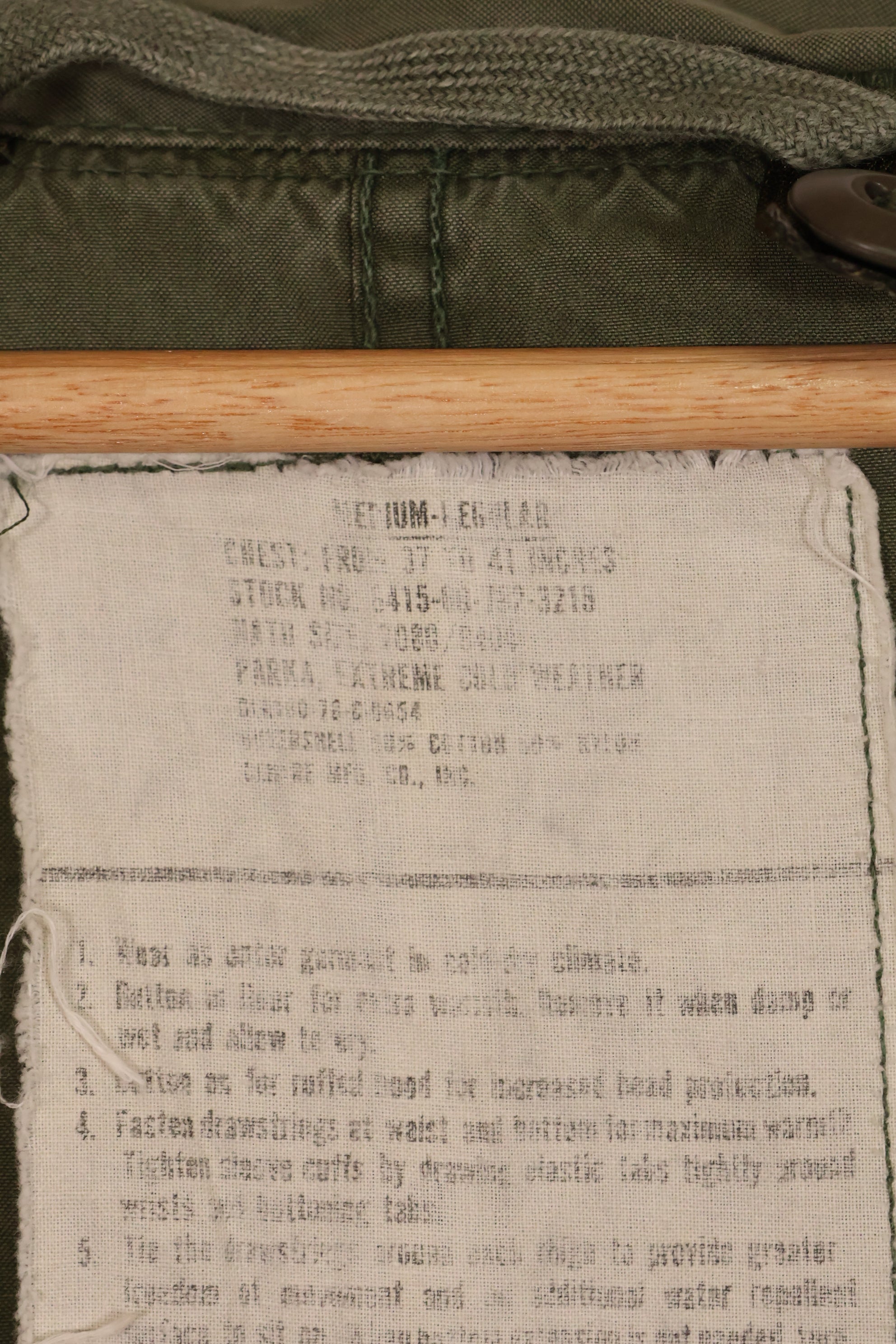 1978年契約　M-R　M65　フィールドパーカー　シェルのみ　中古品　B