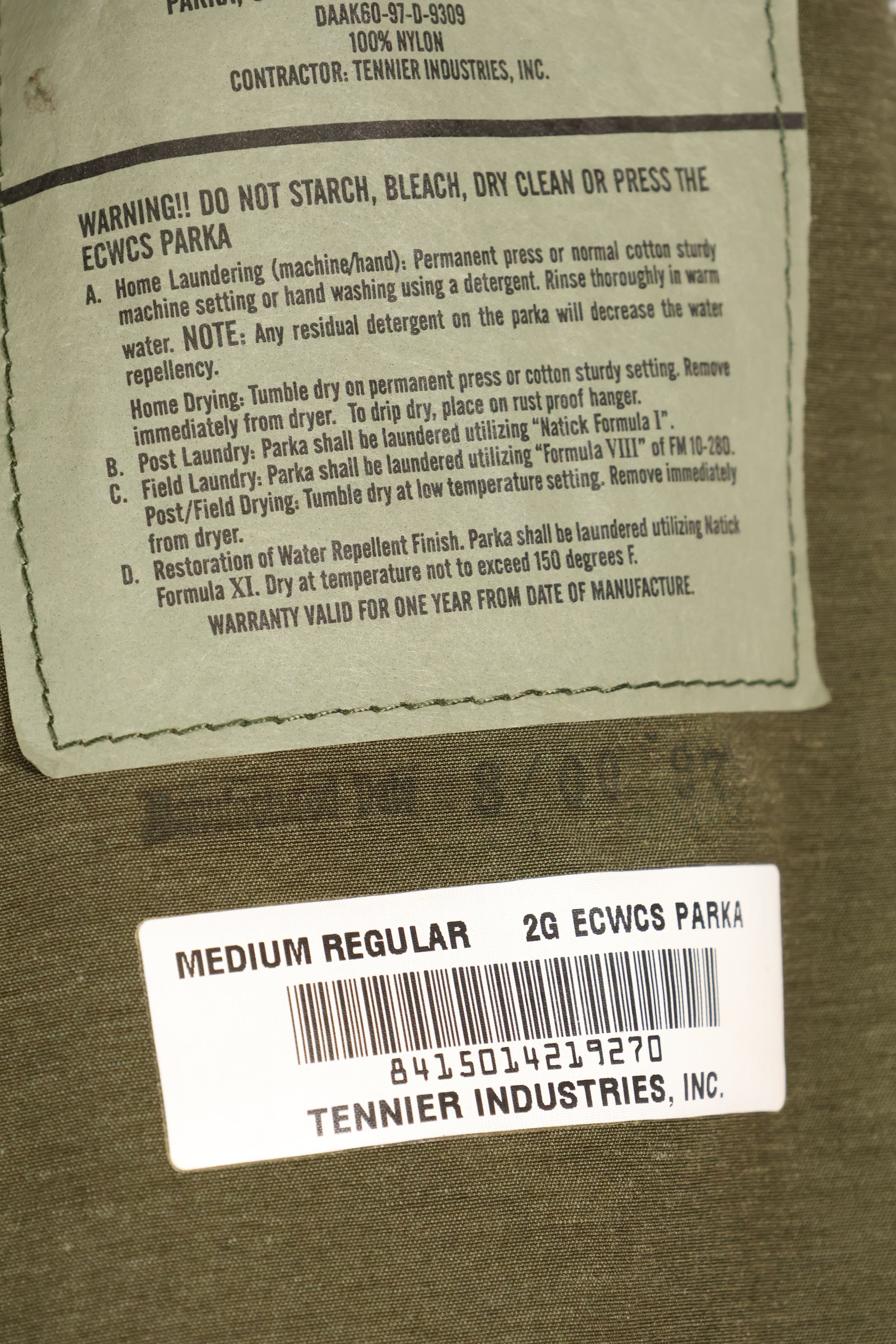1997年会計　M-R　アメリカ軍　ウッドランド迷彩　ECWCS　Gen1 ゴアテックス　パーカー　中古品
