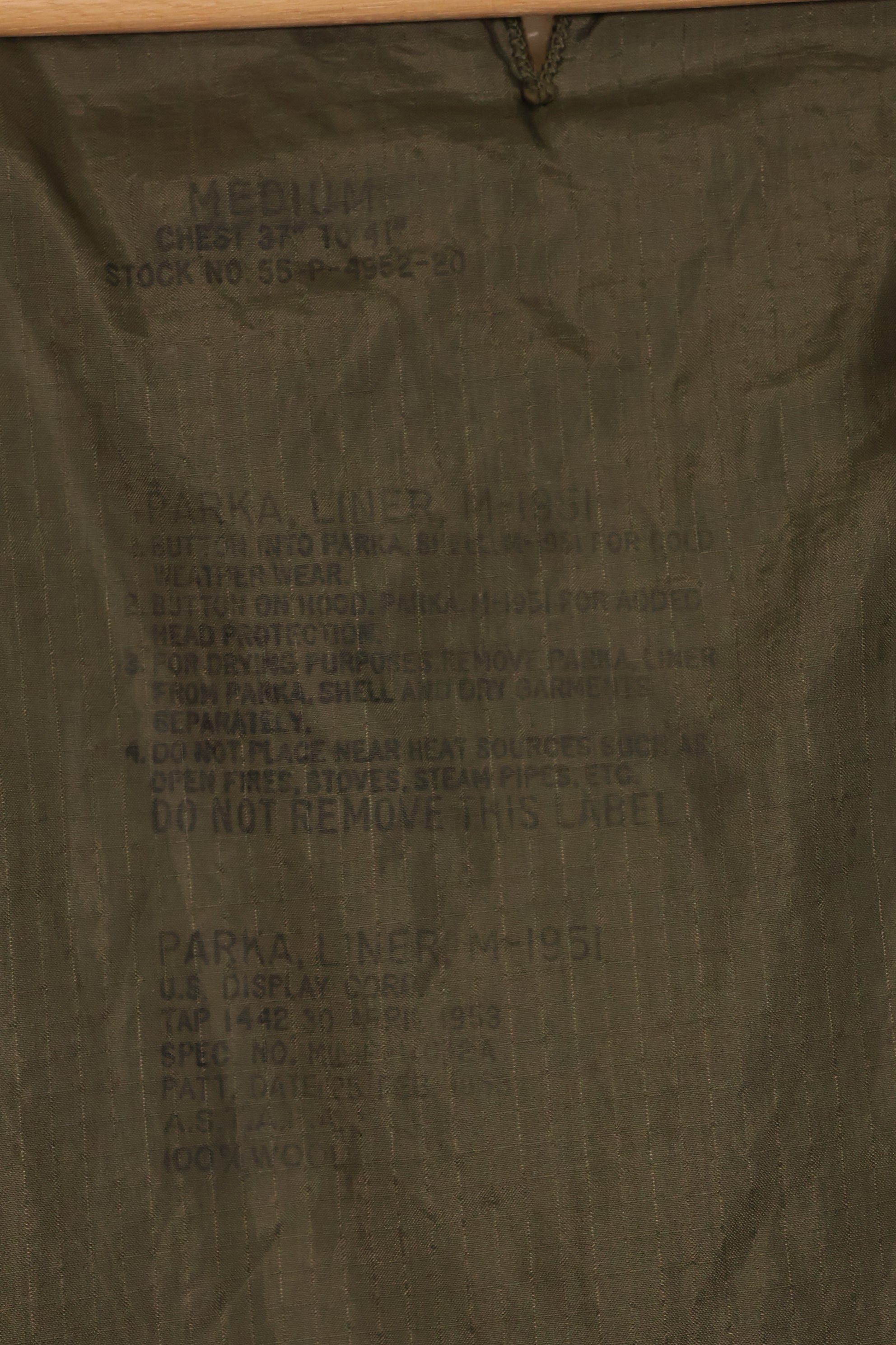 1950年代前半　MEDIUM　M51　フィールドパーカー　コヨーテフード付き　中古品