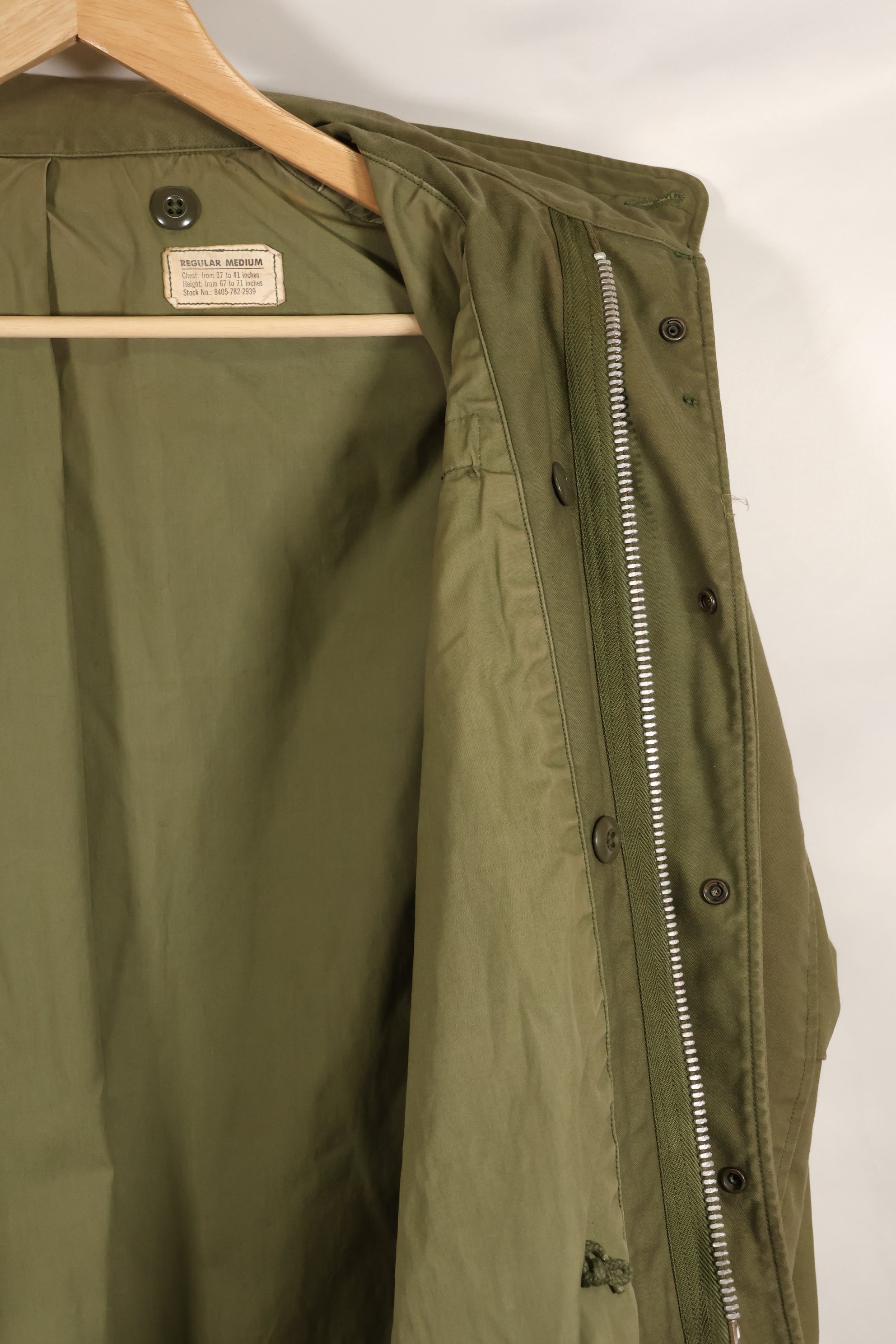 1967年契約ロット　M-R　2nd Model M65 フィールドジャケット　シルバージッパー　中古品