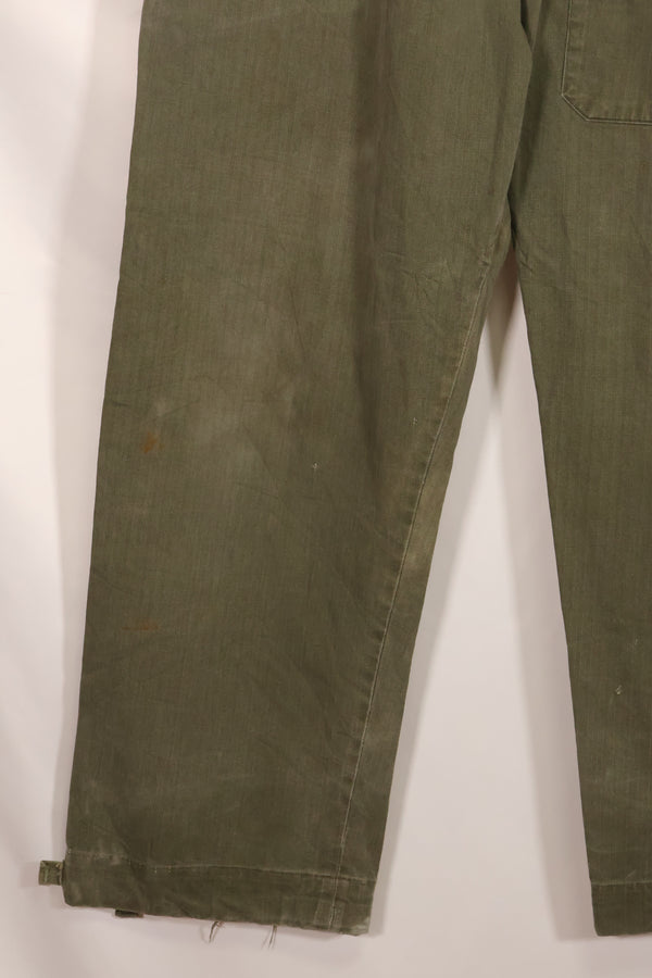 実物　1940年代　WWII アメリカ製　イギリス軍　HBT　ジャングルトラウザーズ　中古品