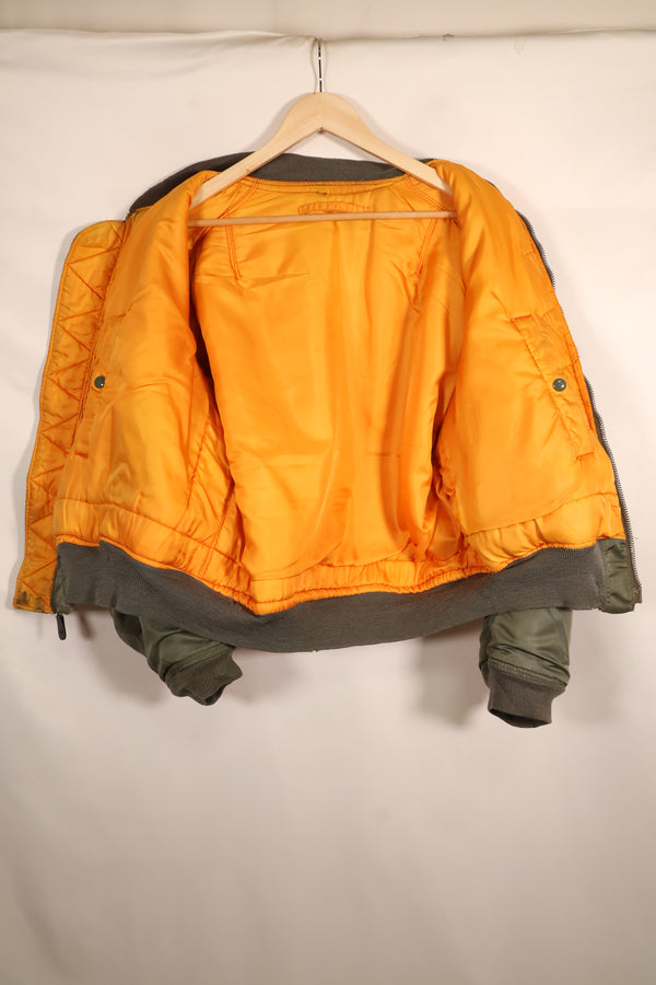 1964年契約　LARGE　アメリカ空軍　USAF　MA-1　インターメディエート　フライトジャケット　中古品