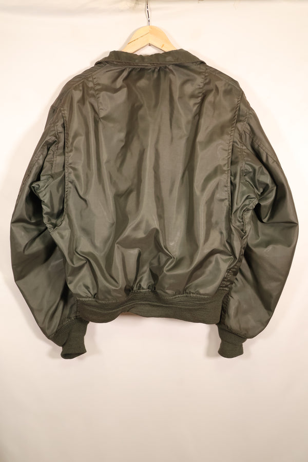 推定1983年契約　LARGE　アメリカ海軍　CWU-45P　フライトジャケット　プリーツ付　中古品