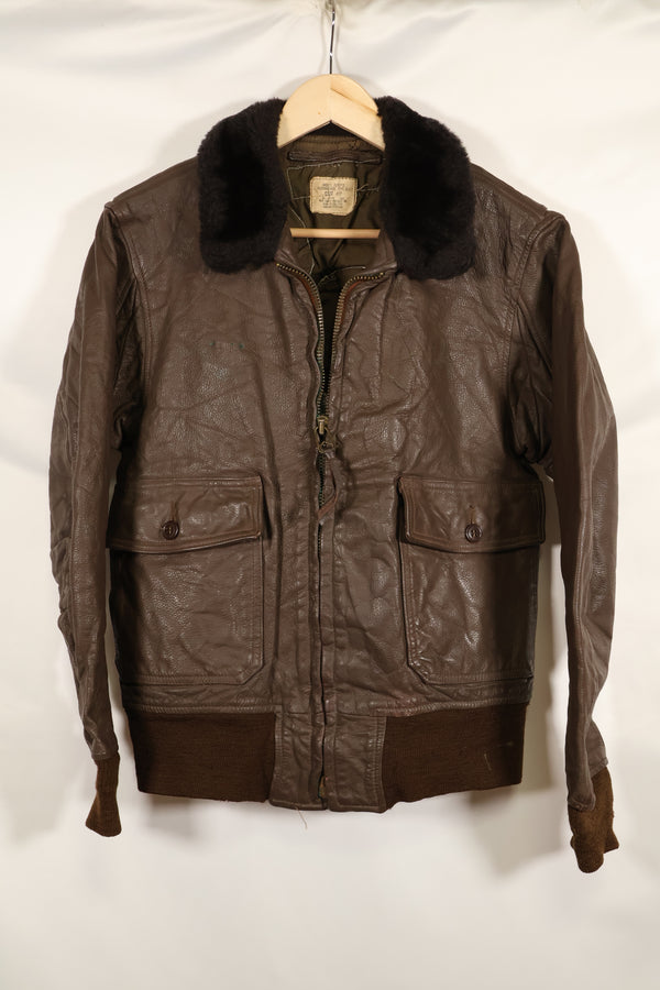 1977年契約　パッチ付　アメリカ海軍　G-1　フライトジャケット　サイズ40　状態良い