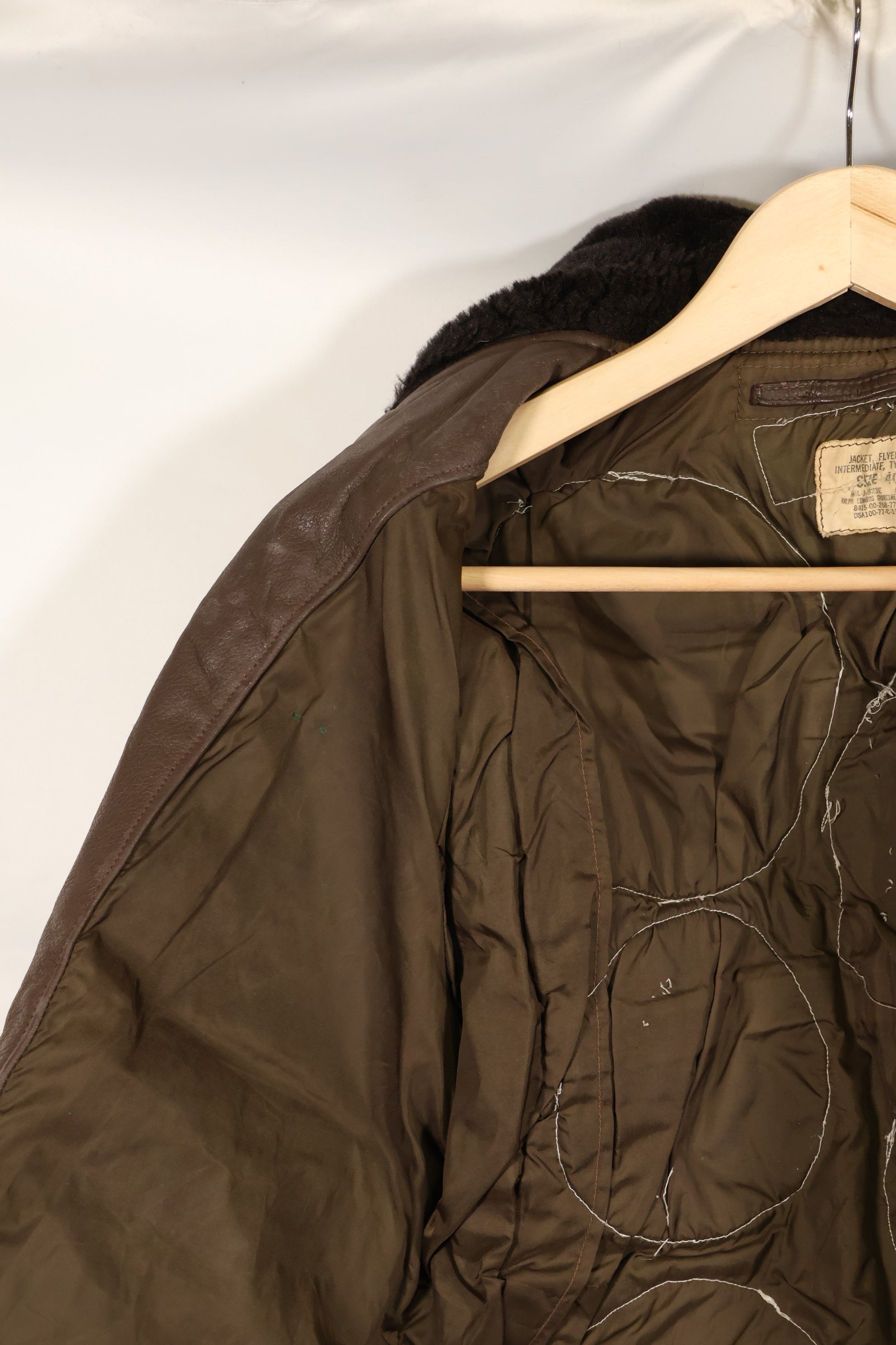 1977年契約　パッチ付　アメリカ海軍　G-1　フライトジャケット　サイズ40　状態良い