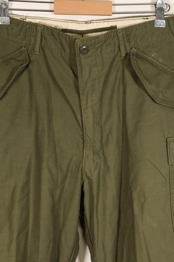 1967年契約　M-R　初期個体　アメリカ軍　M65 フィールドパンツ　カーゴパンツ　裾改造あり　中古品
