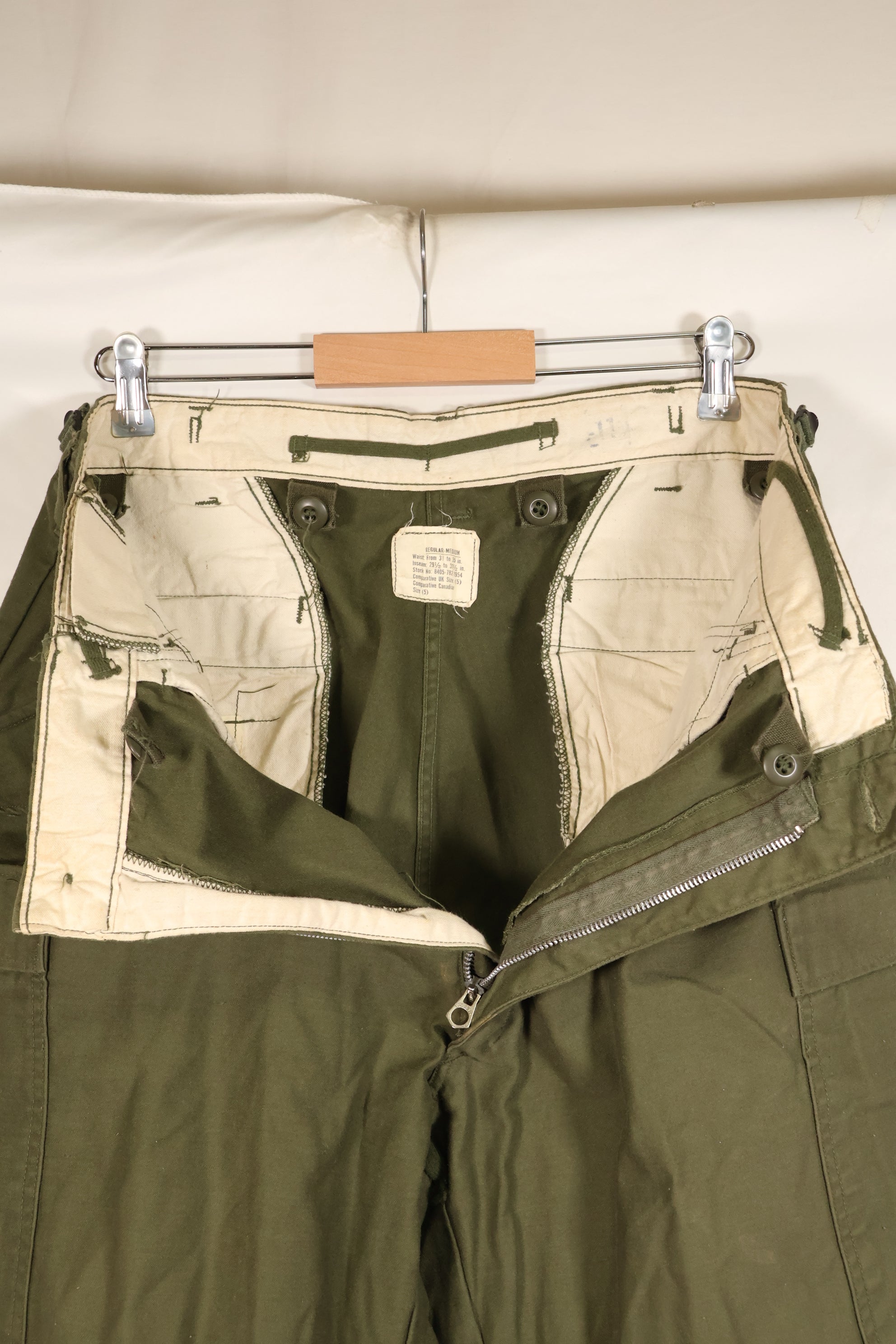 1967年契約　M-R　初期個体　アメリカ軍　M65 フィールドパンツ　カーゴパンツ　裾改造あり　中古品
