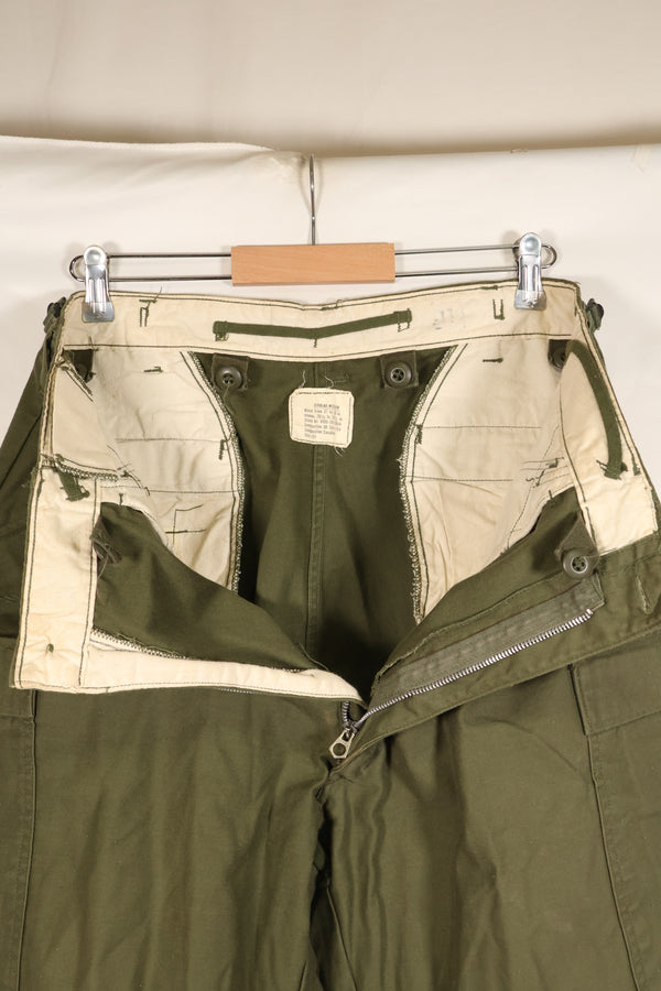 1967年契約　M-R　初期個体　アメリカ軍　M65 フィールドパンツ　カーゴパンツ　裾改造あり　中古品