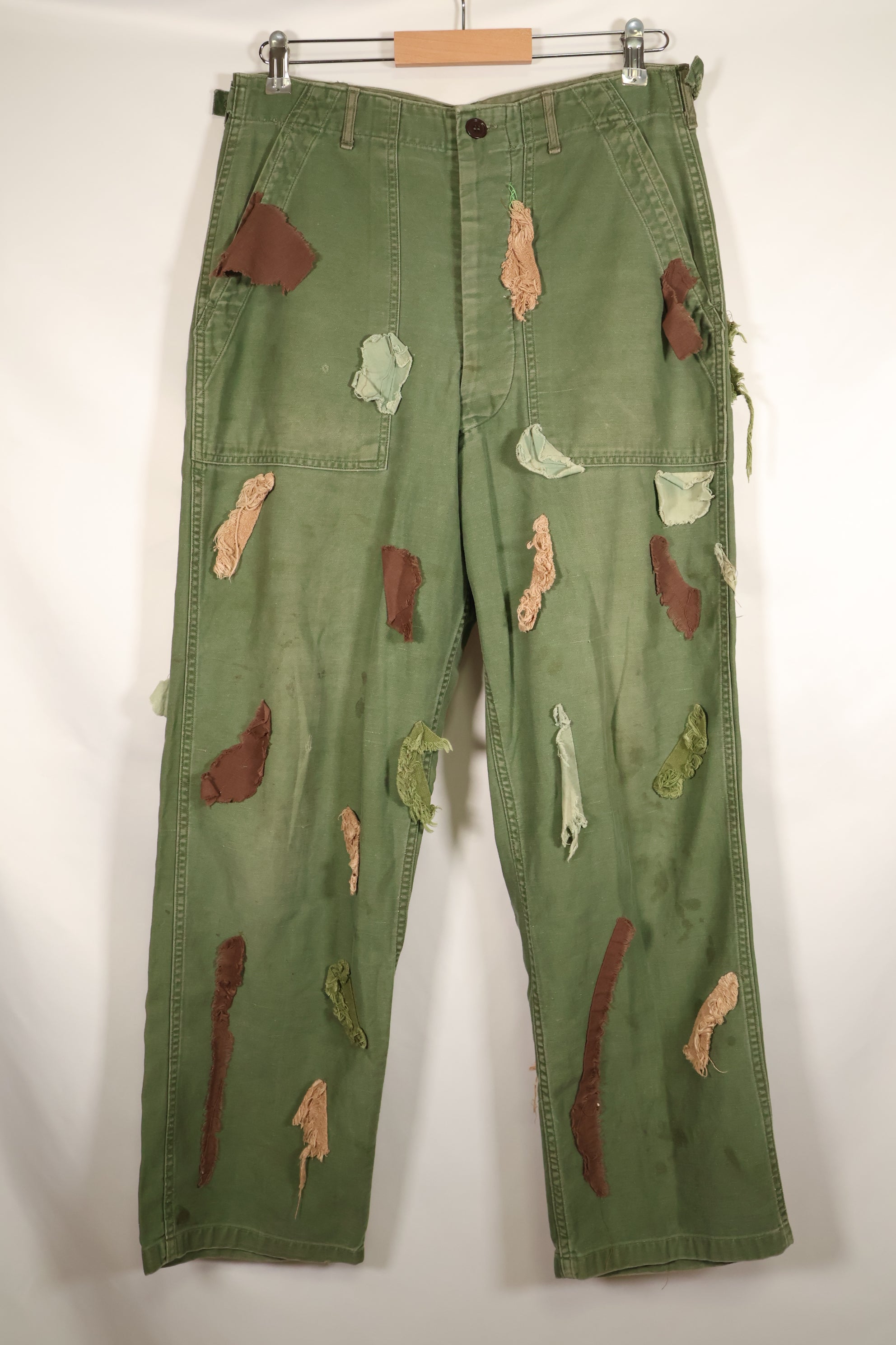 1960年代前半　MEDIUM OG-107 ユーティリティパンツ　Type I ベイカーパンツ　偽装付　スナイパー改造品