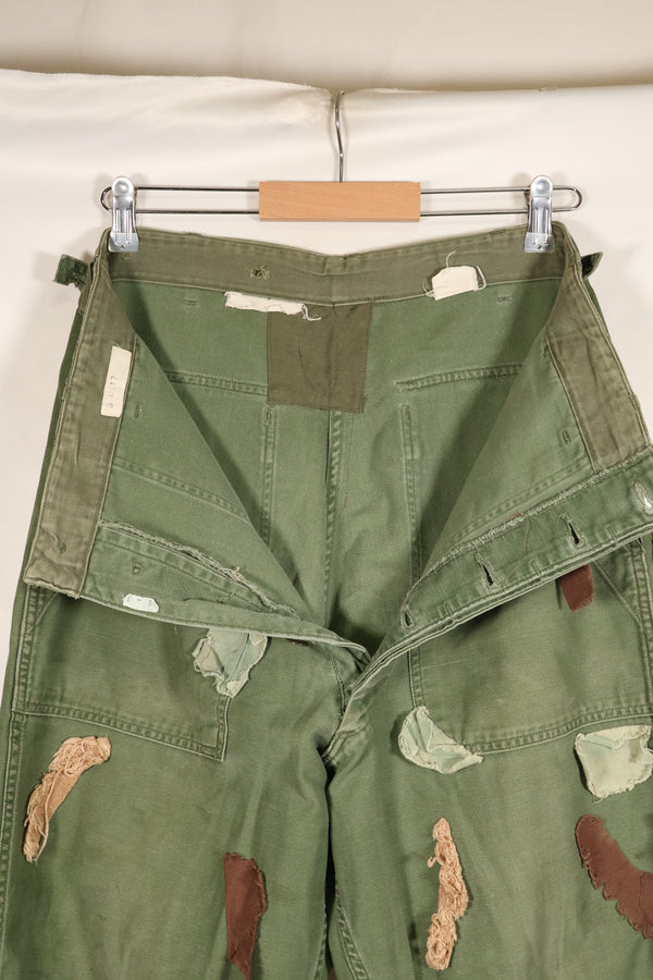 1960年代前半　MEDIUM OG-107 ユーティリティパンツ　Type I ベイカーパンツ　偽装付　スナイパー改造品
