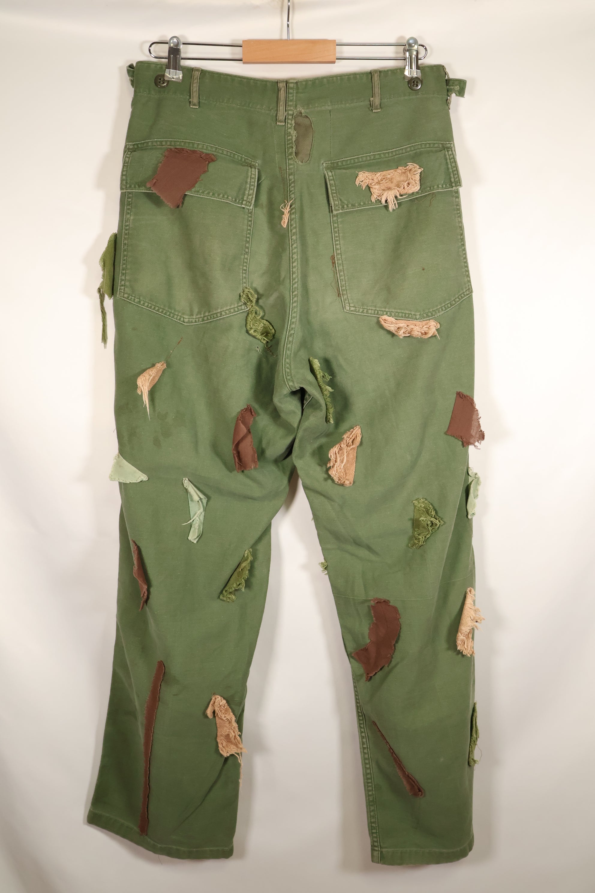 1960年代前半　MEDIUM OG-107 ユーティリティパンツ　Type I ベイカーパンツ　偽装付　スナイパー改造品