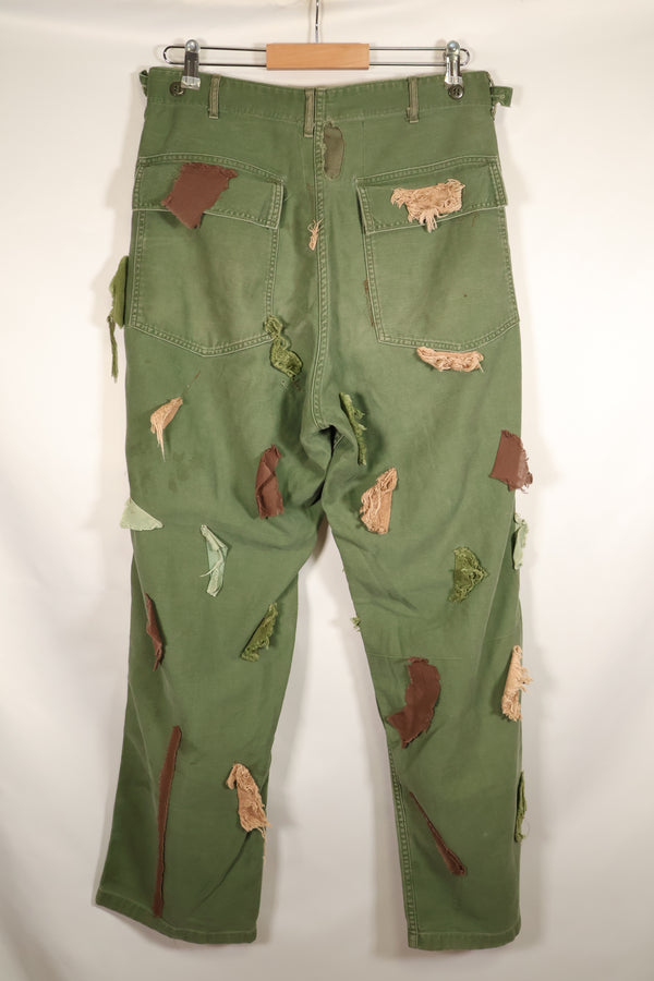 1960年代前半　MEDIUM OG-107 ユーティリティパンツ　Type I ベイカーパンツ　偽装付　スナイパー改造品