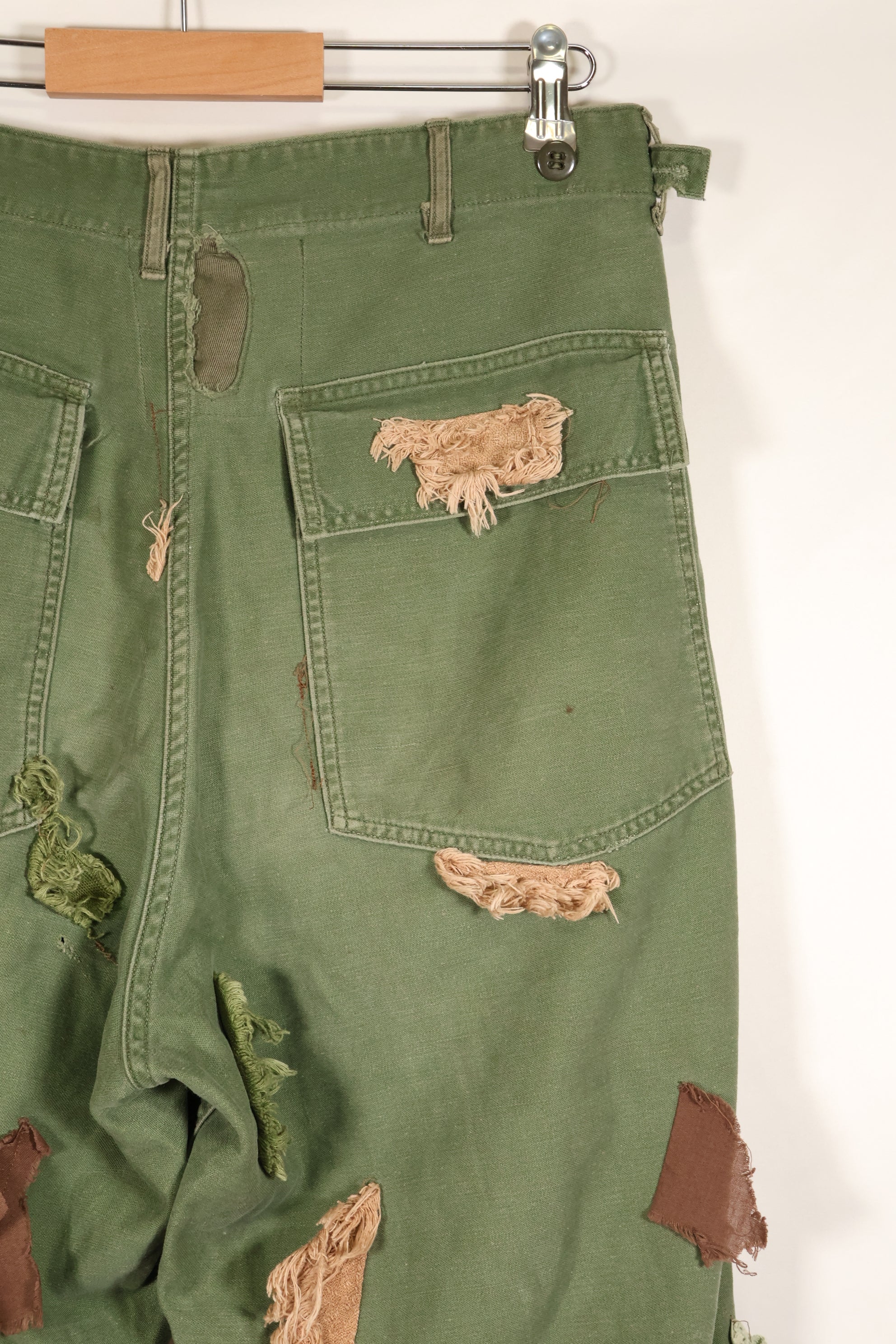 1960年代前半　MEDIUM OG-107 ユーティリティパンツ　Type I ベイカーパンツ　偽装付　スナイパー改造品