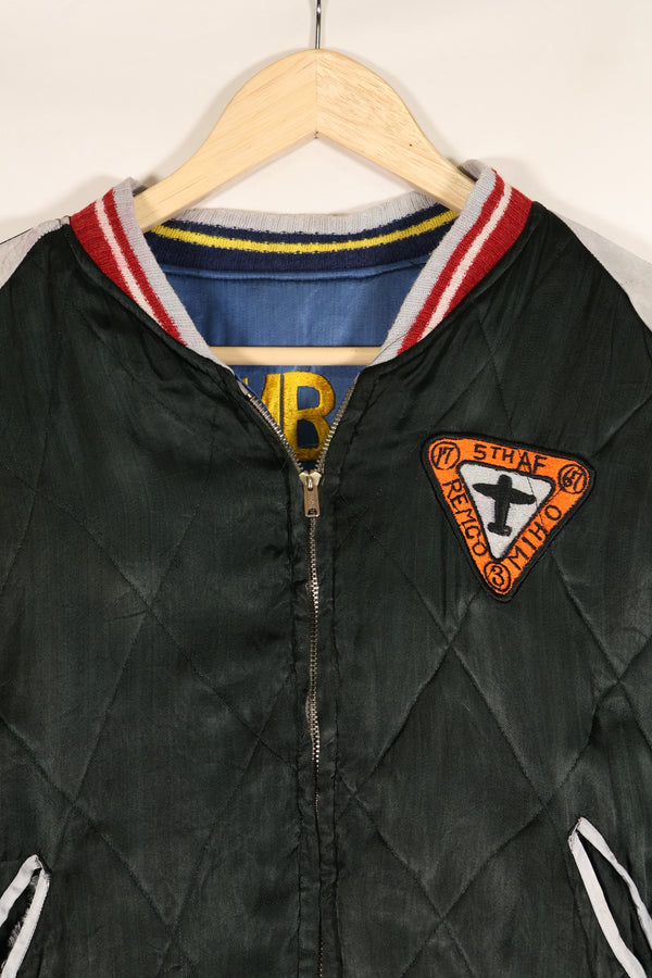 1950年代　アメリカ空軍　17th BOMB WING BLACK KNIGHTS KOREA スーバニアジャケット　中古品