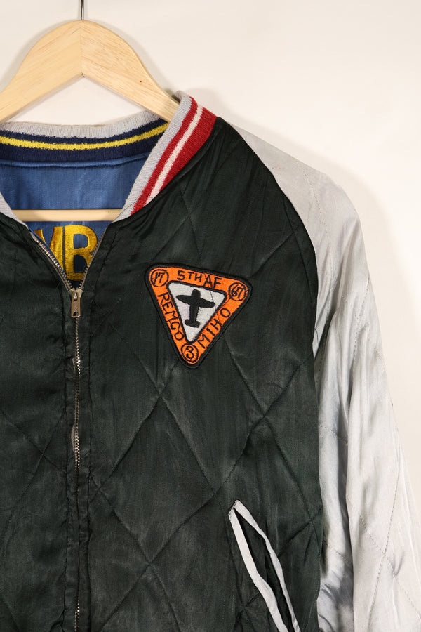 1950年代　アメリカ空軍　17th BOMB WING BLACK KNIGHTS KOREA スーバニアジャケット　中古品